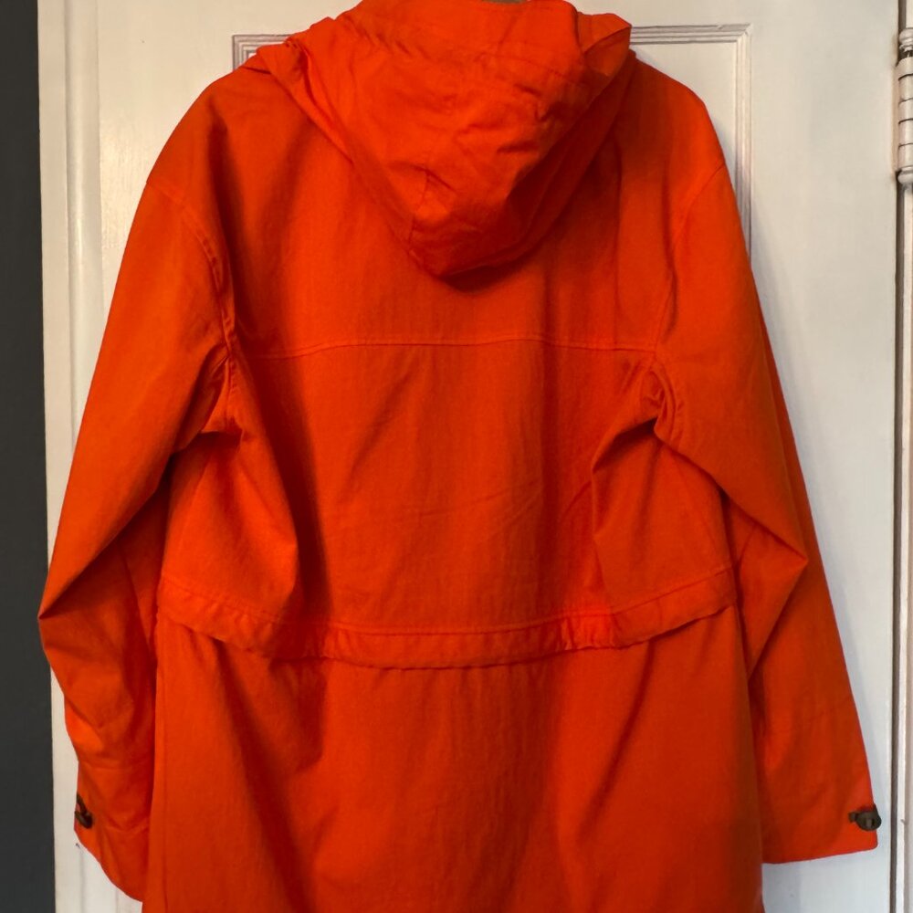 J Crew. Fishermans Jacket w/hood in Orange Size Medium - Picture 2 of 10